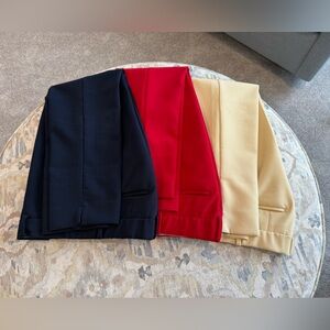 Talbots set of 3 Hampshire Ankle Pant size 6P - red, yellow, navy